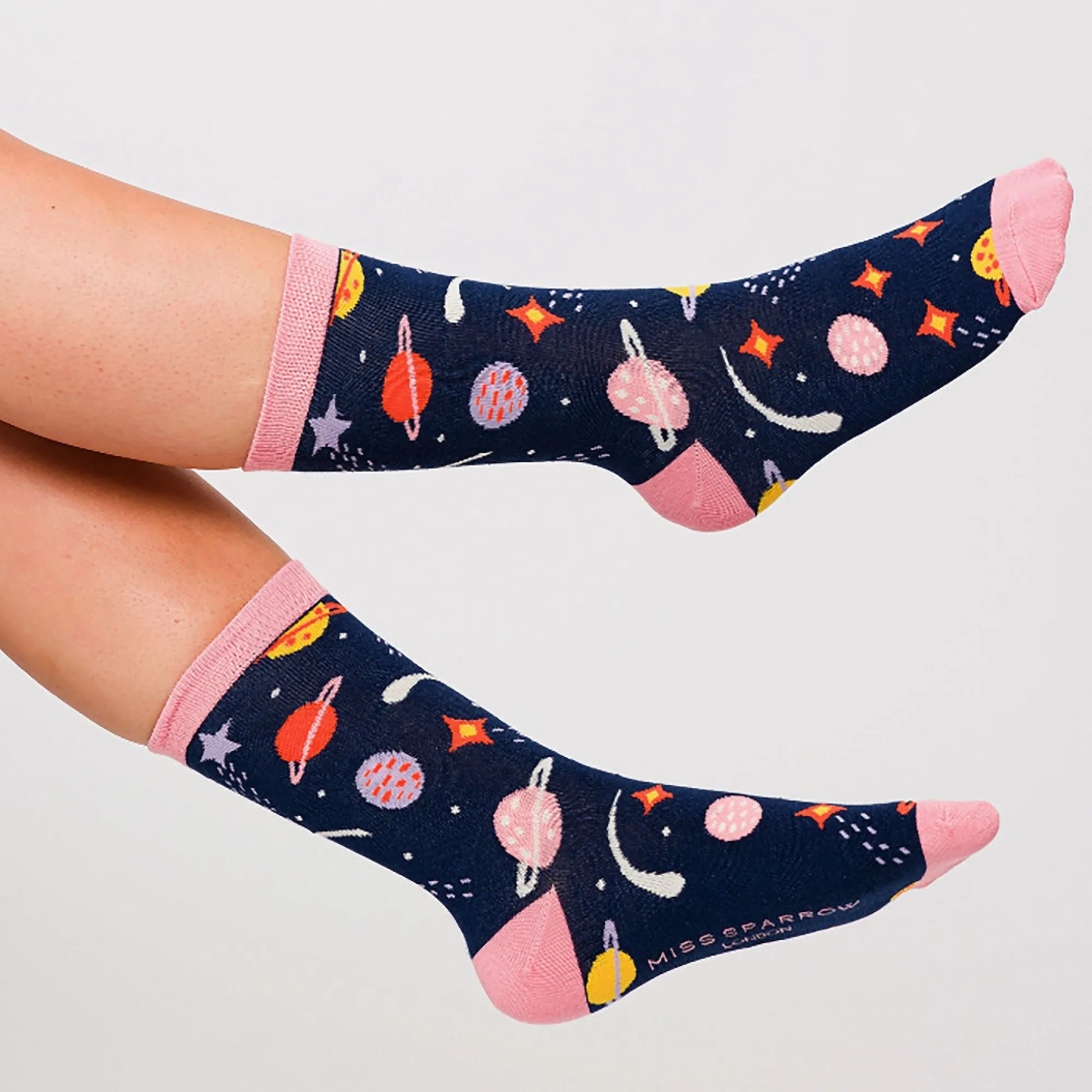 1 Pack Ladies Novelty Space Enthusiast Bamboo Socks