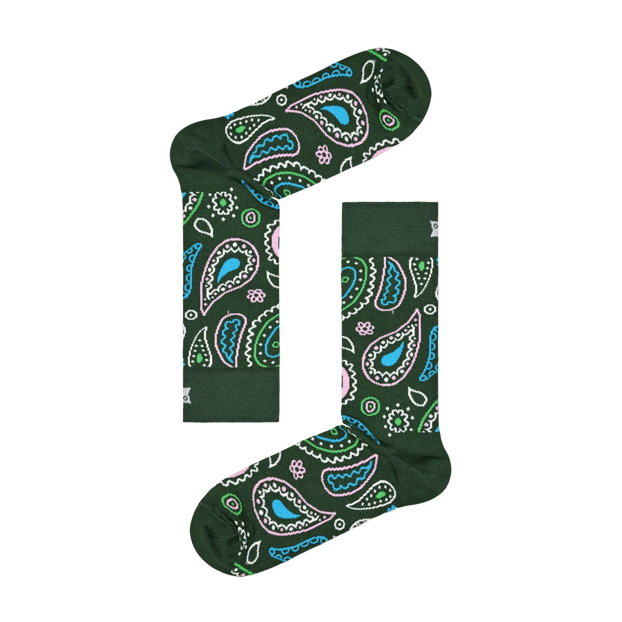 1 Pack Mens & Ladies Cotton Green Paisley Design Socks