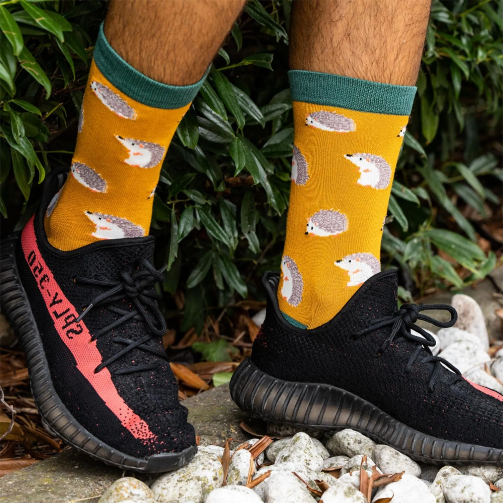1 Pack Mens Novelty Black Crocodile Bamboo Socks