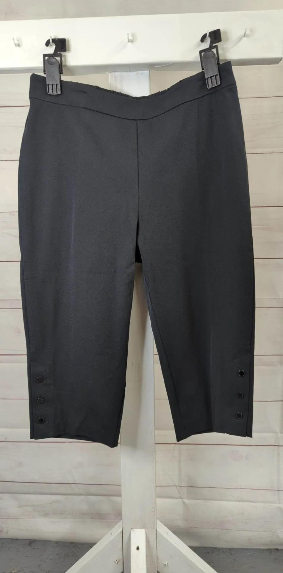 14T BLACK A496172 Isaac Mizrahi Live! Tall 24/7 Stretch Slim Pedal Pusher