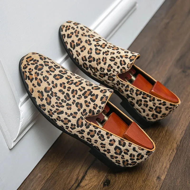 2024 Herren-Loafers mit Leopardenmuster