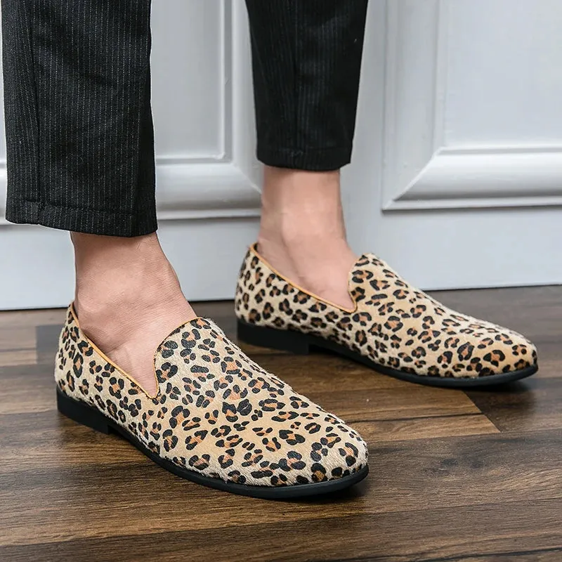 2024 Herren-Loafers mit Leopardenmuster