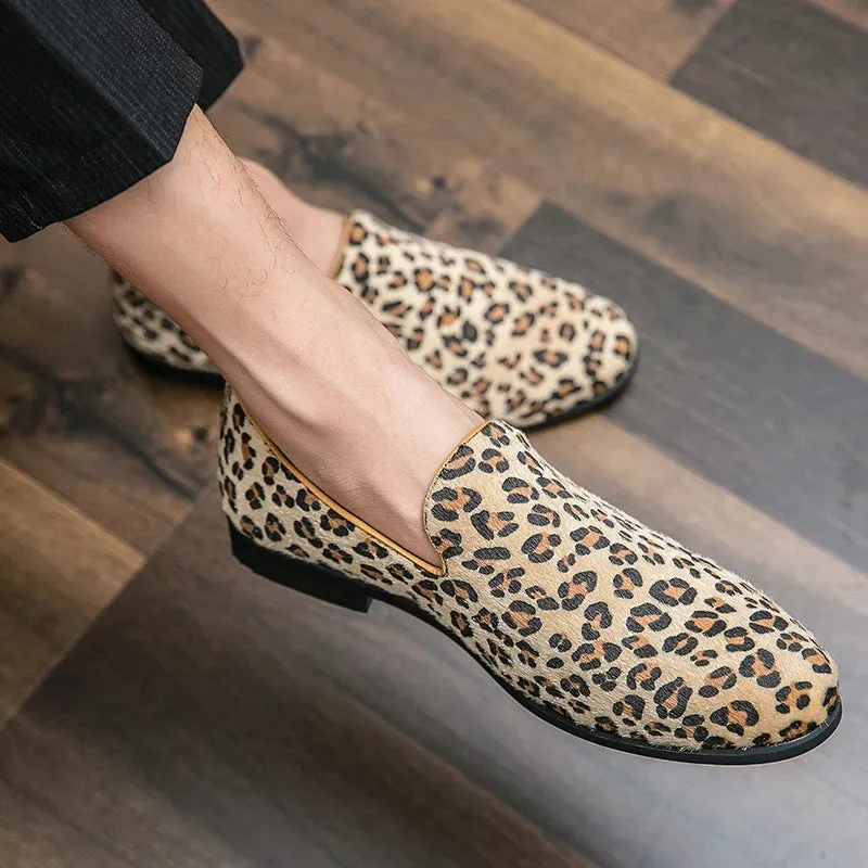 2024 Herren-Loafers mit Leopardenmuster