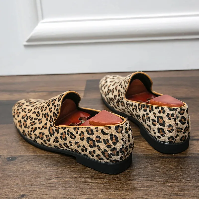 2024 Herren-Loafers mit Leopardenmuster