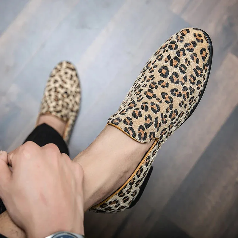 2024 Herren-Loafers mit Leopardenmuster
