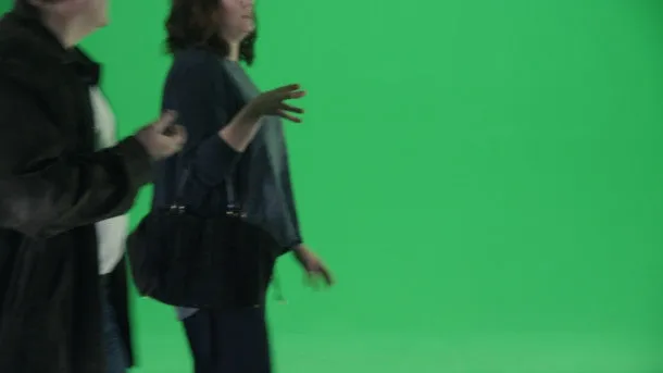 2nd Unit Extras: Man & Woman Walk/Talk L to R (v2)