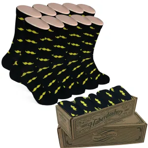 5 Pair Men Matching Fashion Dress Socks Gift Box-Groomsmen Weddings Party Socks