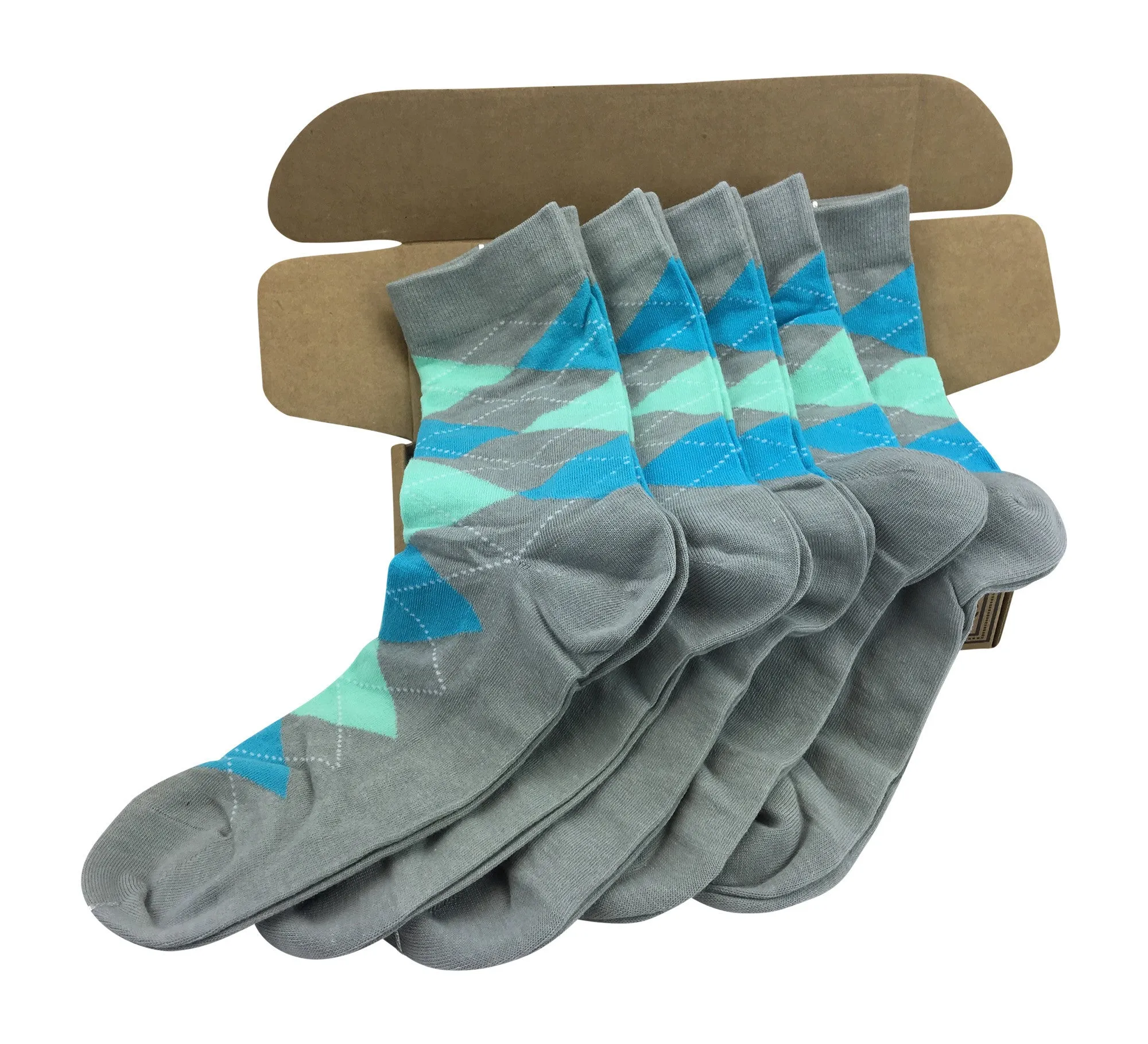 5 Pair Men Matching Fashion Dress Socks Gift Box-Groomsmen Weddings Party Socks