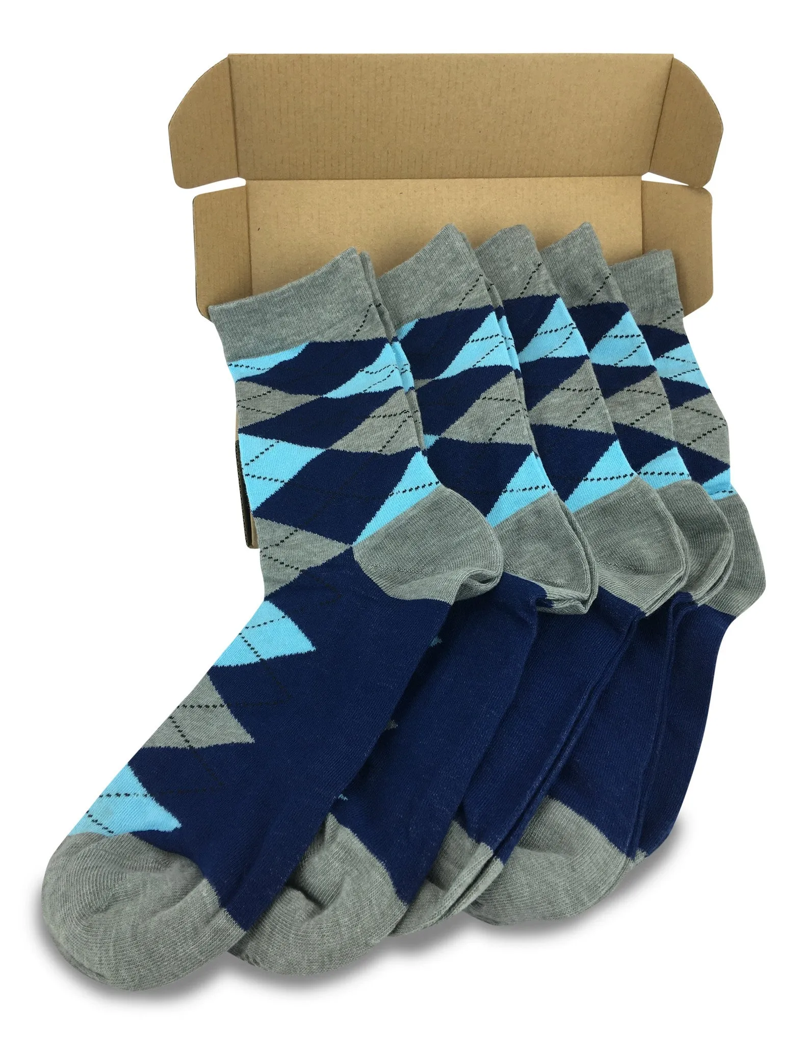 5 Pair Men Matching Fashion Dress Socks Gift Box-Groomsmen Weddings Party Socks