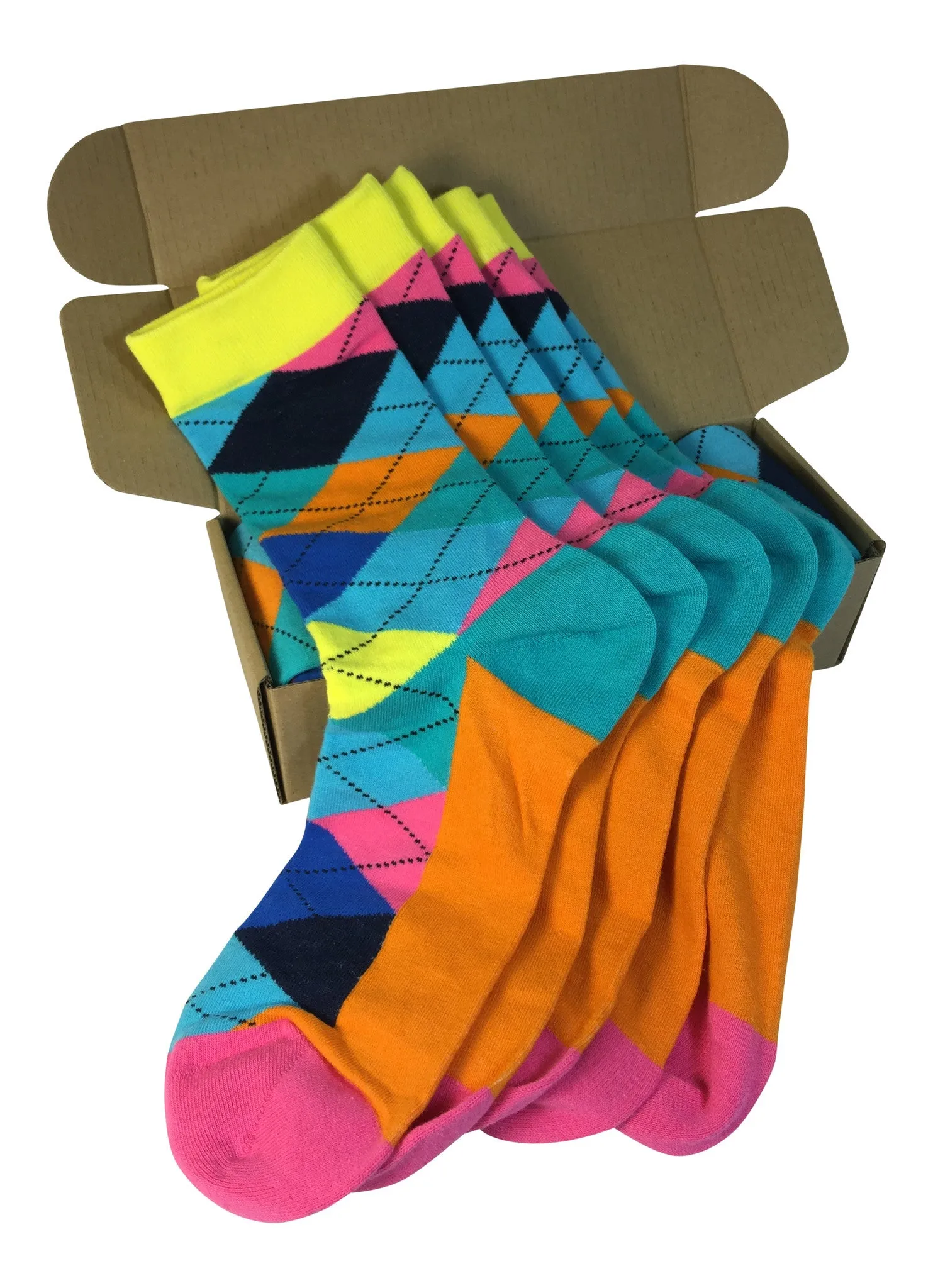 5 Pair Men Matching Fashion Dress Socks Gift Box-Groomsmen Weddings Party Socks
