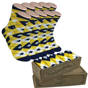 5 Pair Men Matching Fashion Dress Socks Gift Box-Groomsmen Weddings Party Socks