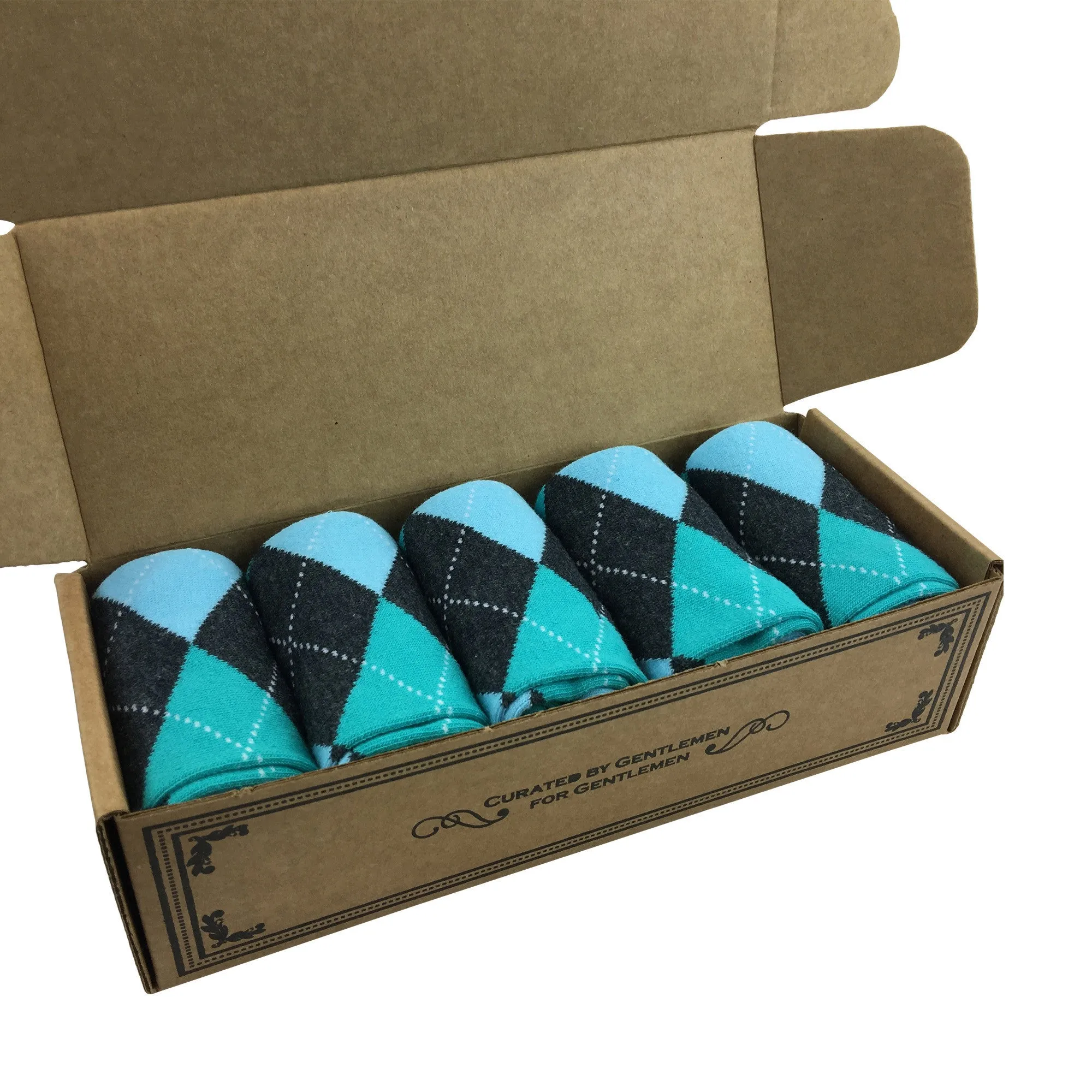 5 Pair Men Matching Fashion Dress Socks Gift Box-Groomsmen Weddings Party Socks