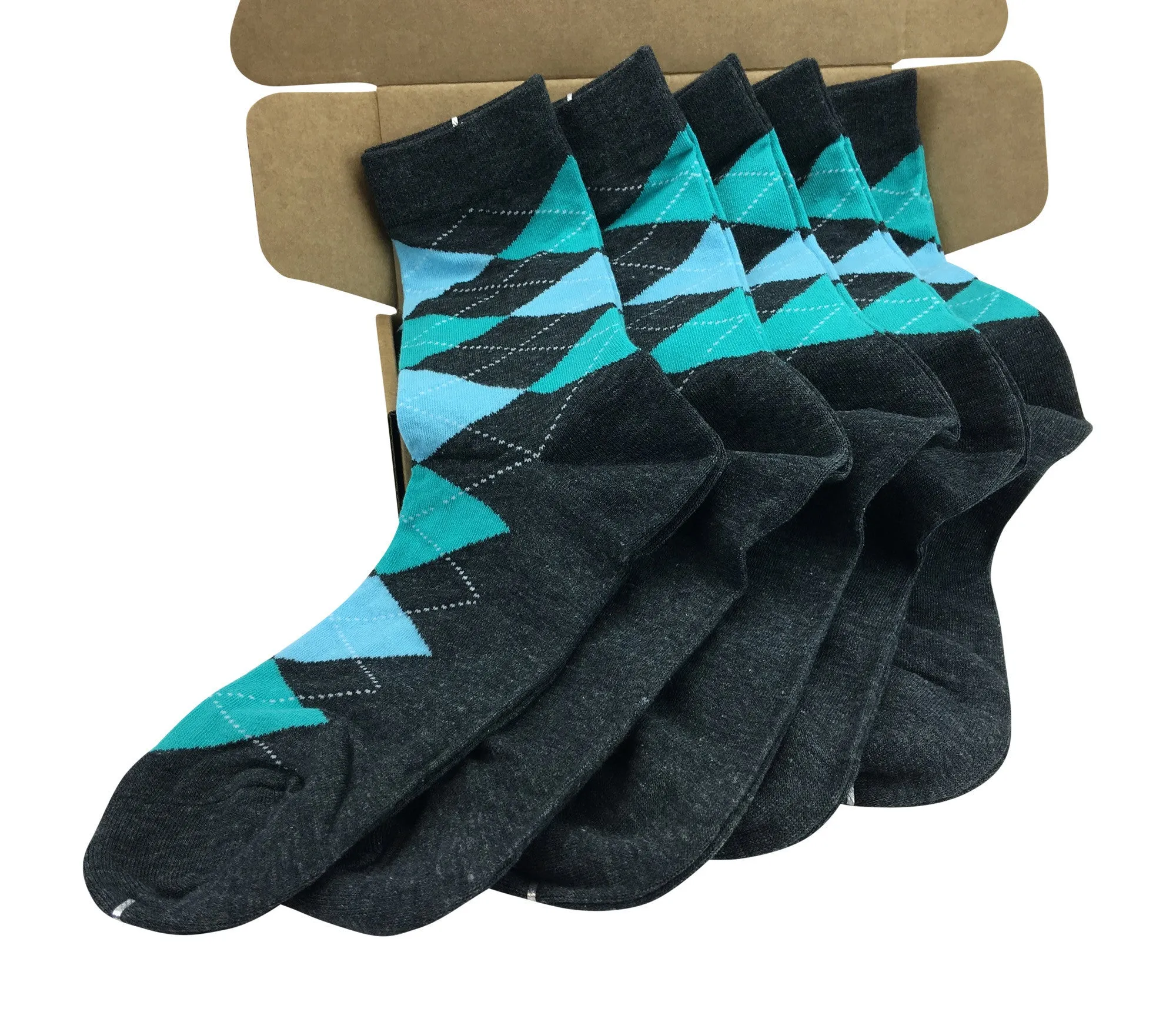 5 Pair Men Matching Fashion Dress Socks Gift Box-Groomsmen Weddings Party Socks