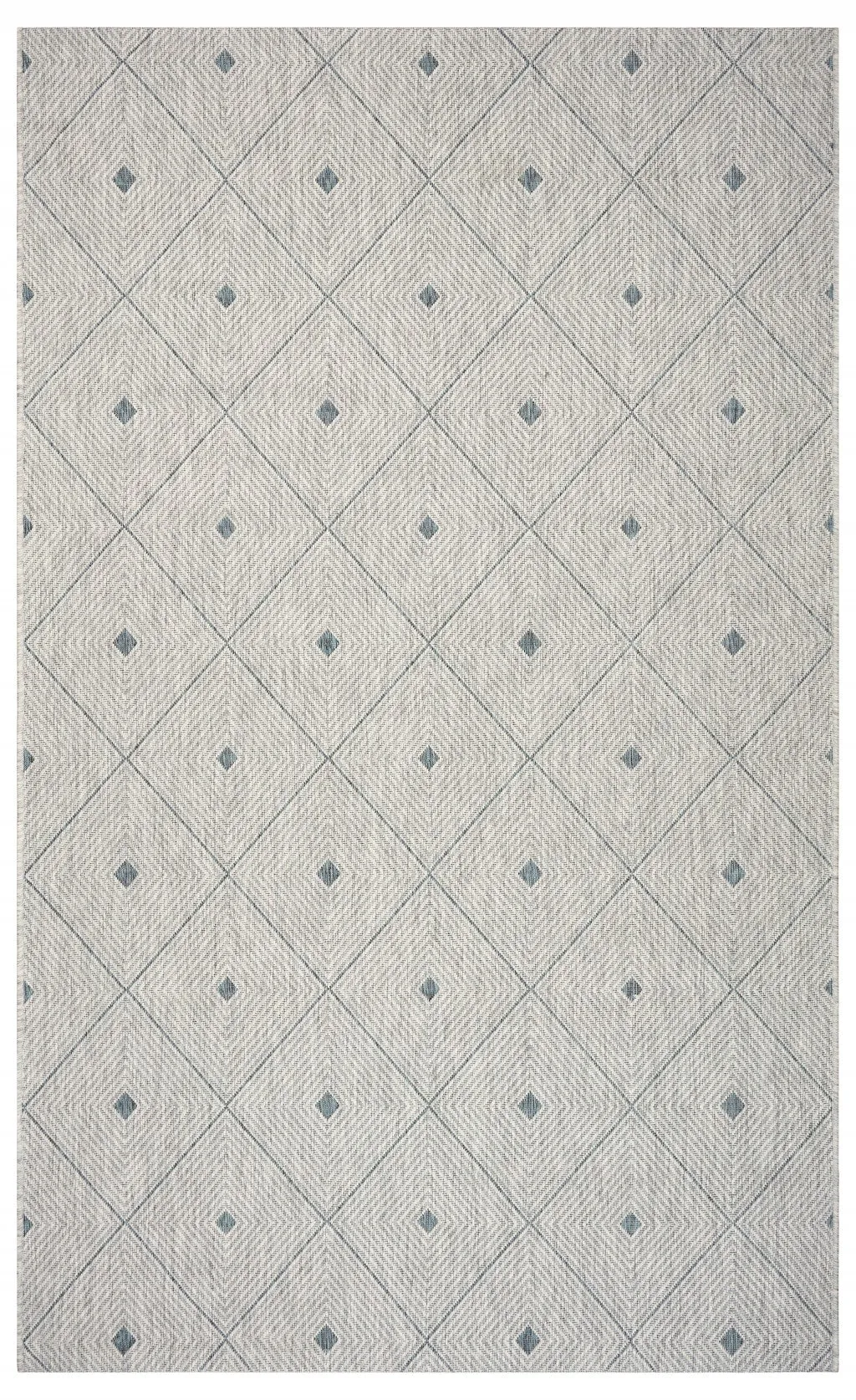 5’ x 8’ Blue Diamonds Indoor Outdoor Area Rug