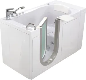52" x 27.5" Petite Massage Walk In Bath Tub