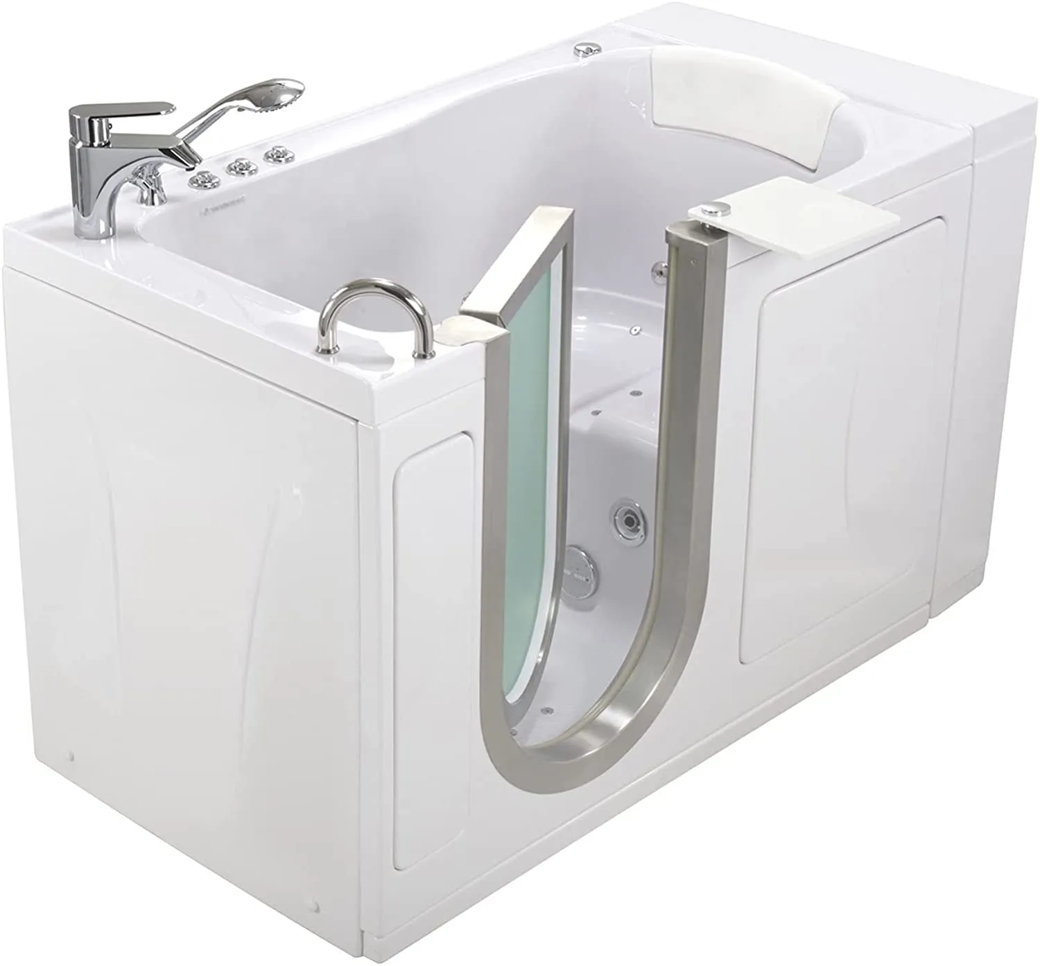 52" x 27.5" Petite Massage Walk In Bath Tub