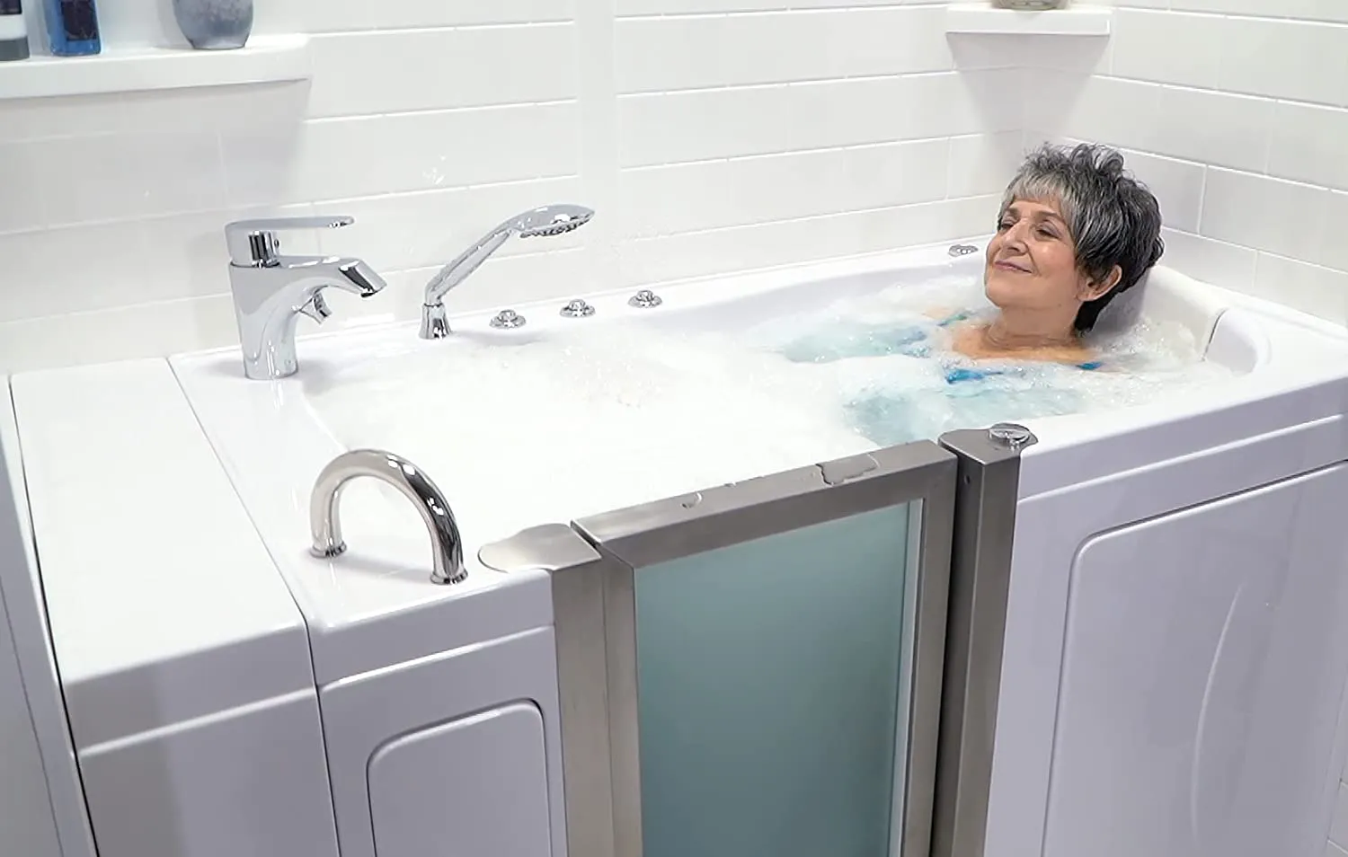 52" x 27.5" Petite Massage Walk In Bath Tub