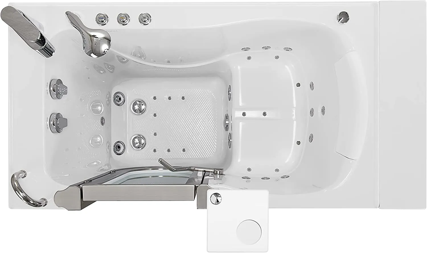 52" x 27.5" Petite Massage Walk In Bath Tub