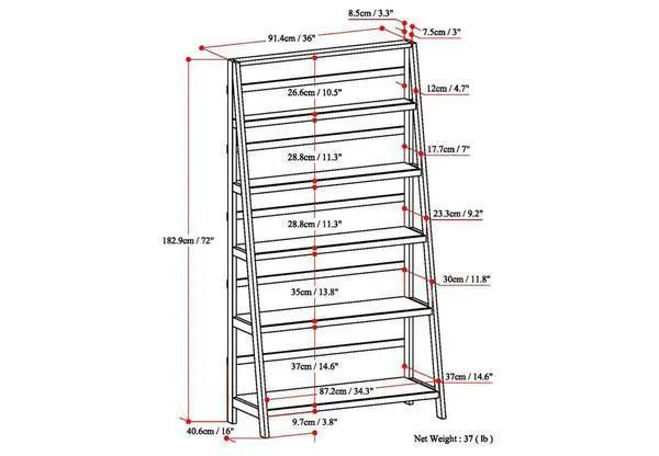 Acadian Wide Bookcase