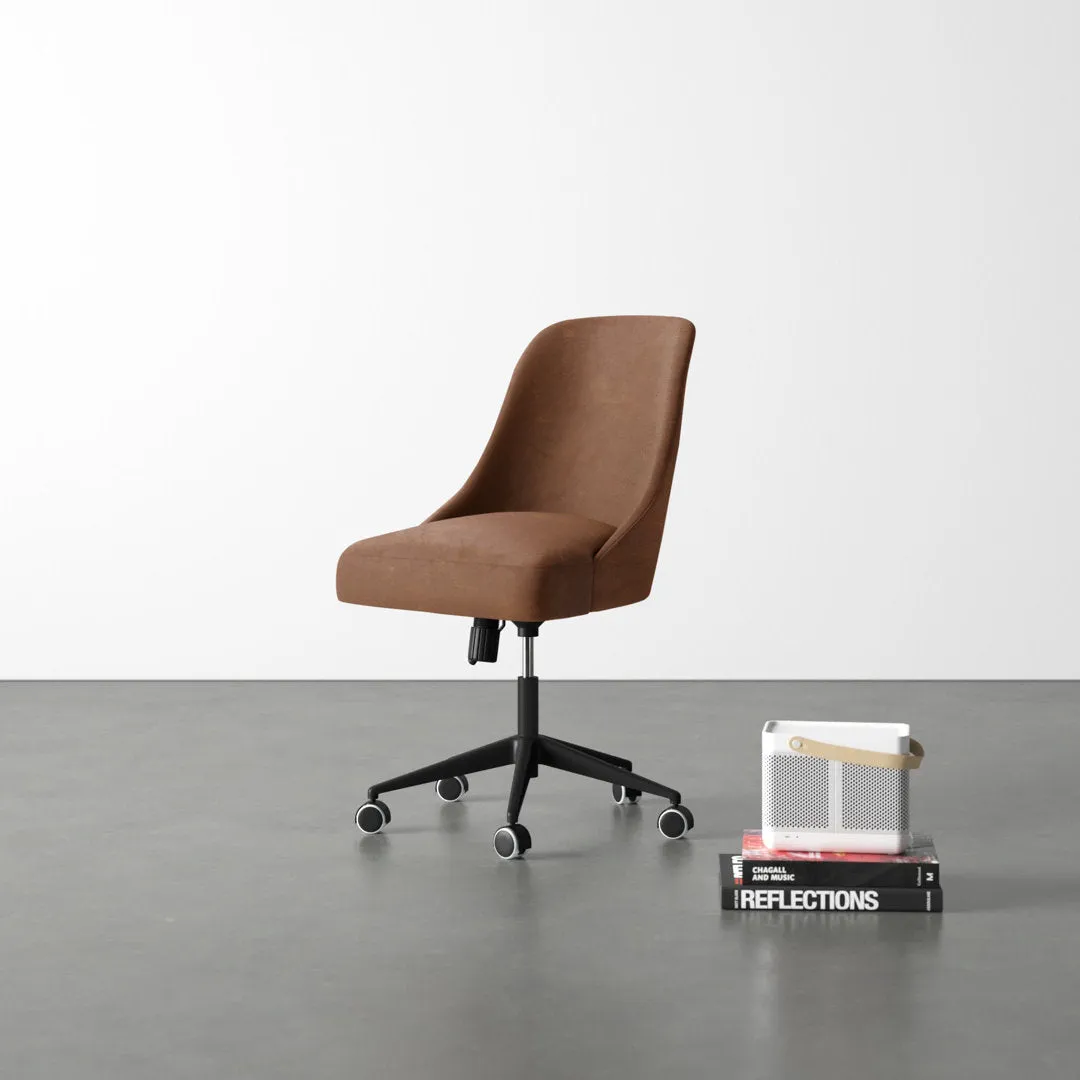 Acosta Task Chair AllModern Upholstery Color: Distressed Saddle Brown Performance Faux Leather