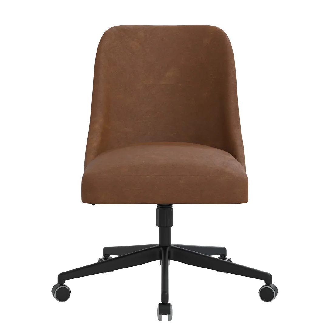 Acosta Task Chair AllModern Upholstery Color: Distressed Saddle Brown Performance Faux Leather