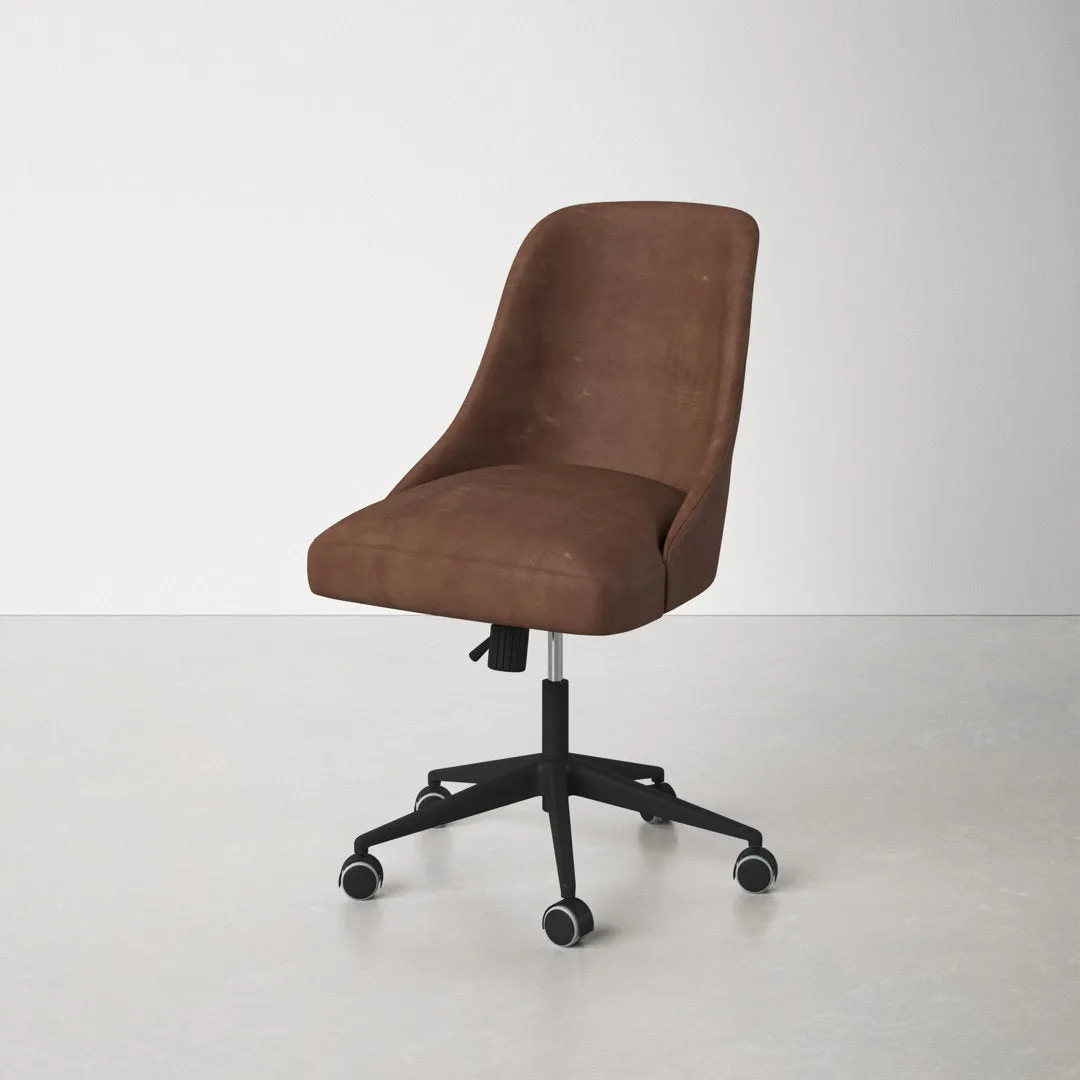 Acosta Task Chair AllModern Upholstery Color: Distressed Saddle Brown Performance Faux Leather