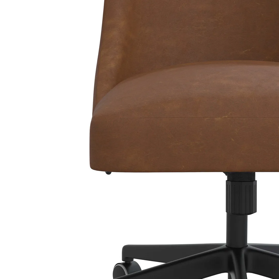 Acosta Task Chair AllModern Upholstery Color: Distressed Saddle Brown Performance Faux Leather
