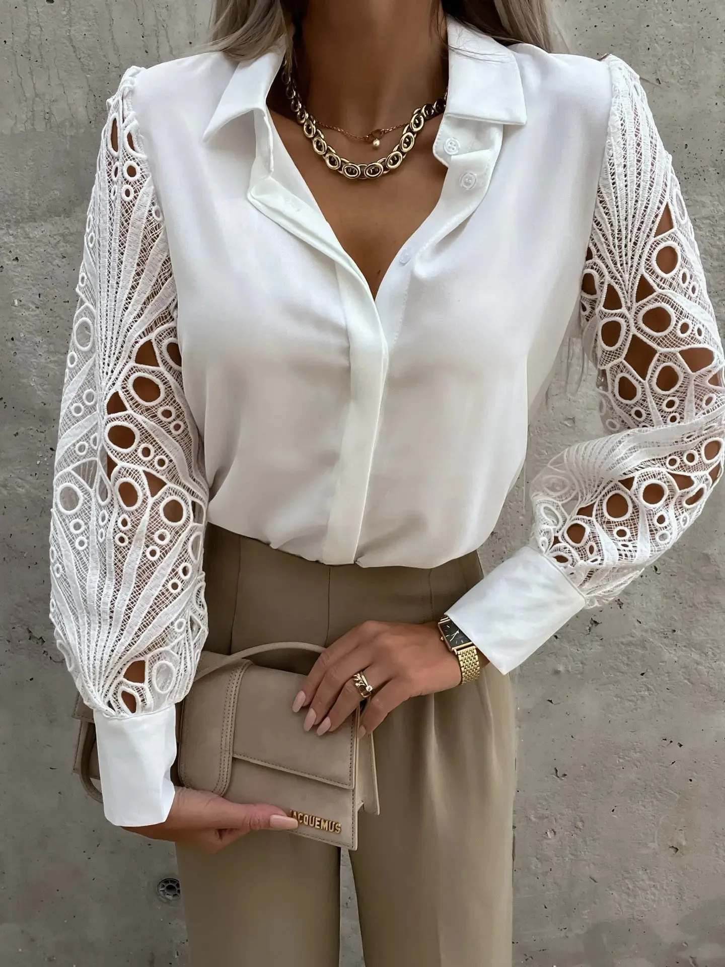Amelia – Elegant Chiffon V-Neck Blouse