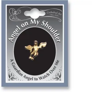 Angel on my Shoulder Pin (Gold)