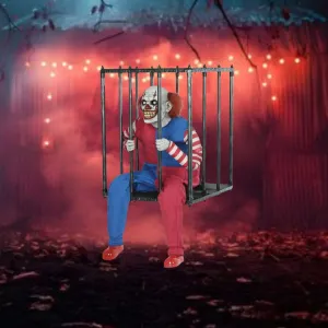 Animated Caged Clown Walk Around Costume