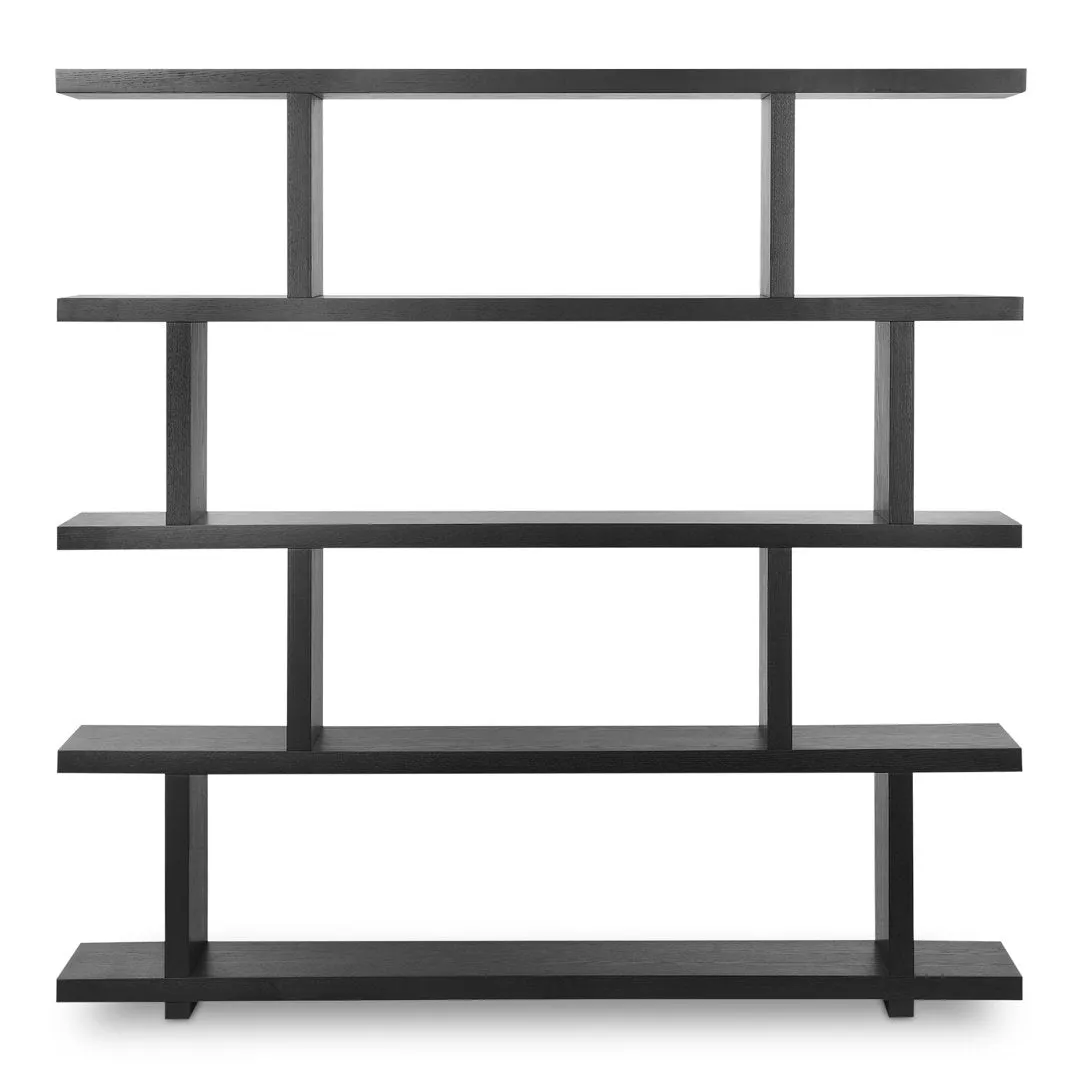 Annora 63" H x 63" W Geometric Bookcase AllModern Color: Black
