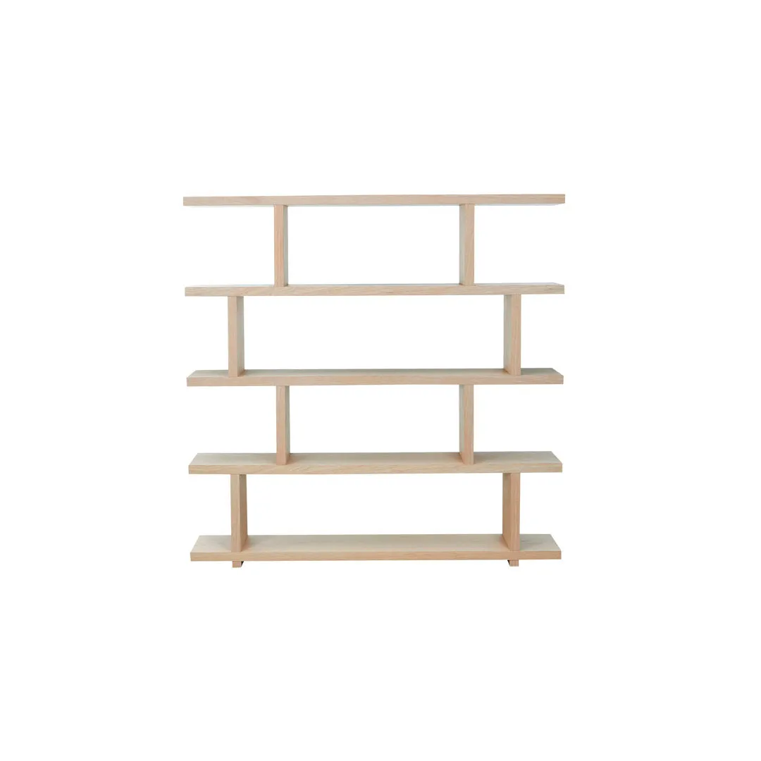 Annora 63" H x 63" W Geometric Bookcase AllModern Color: Natural
