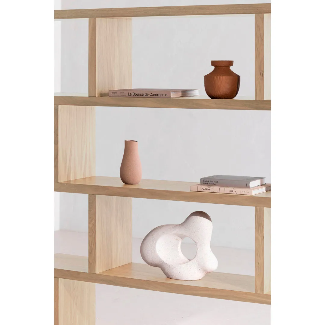 Annora 63" H x 63" W Geometric Bookcase AllModern Color: Natural