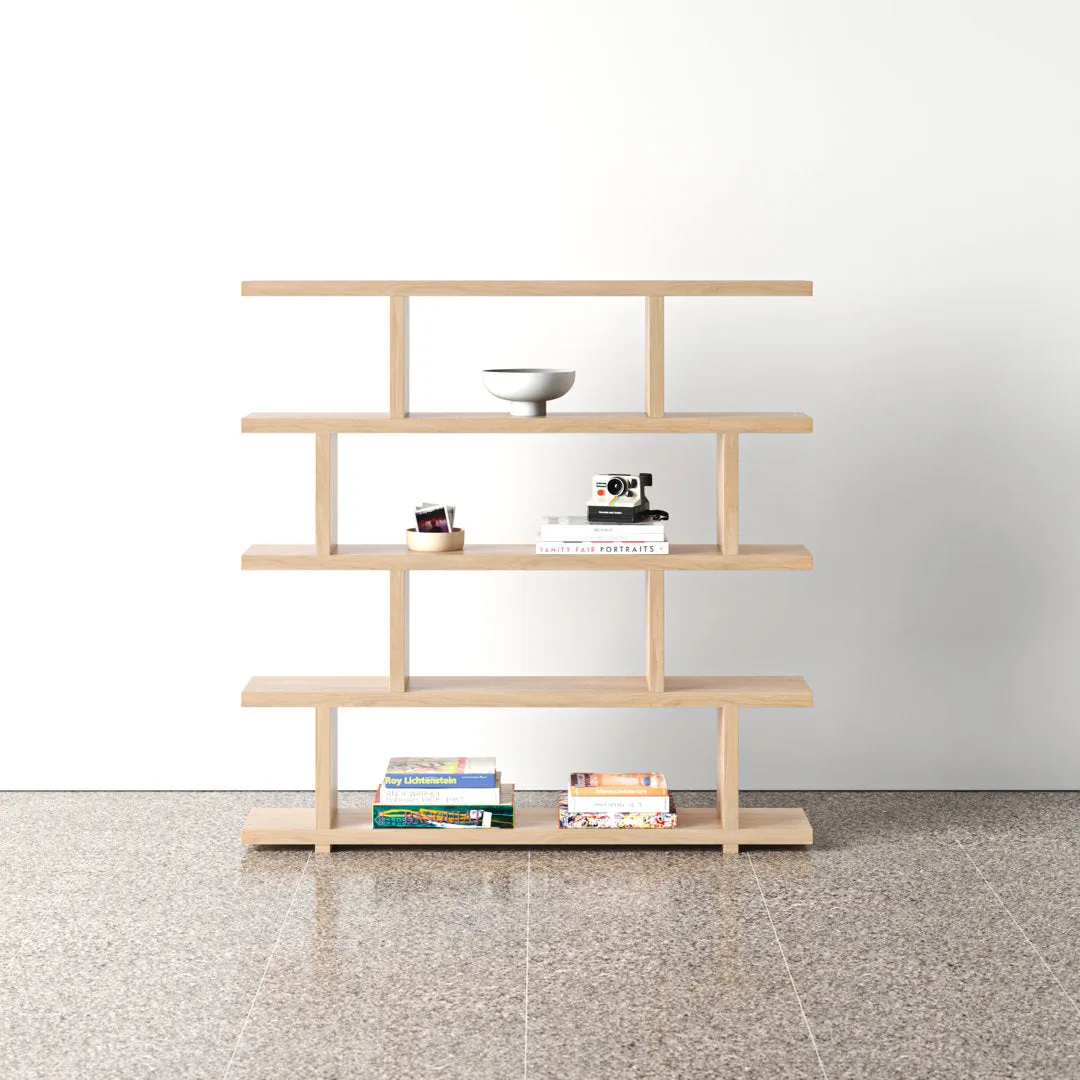 Annora 63" H x 63" W Geometric Bookcase AllModern Color: Natural