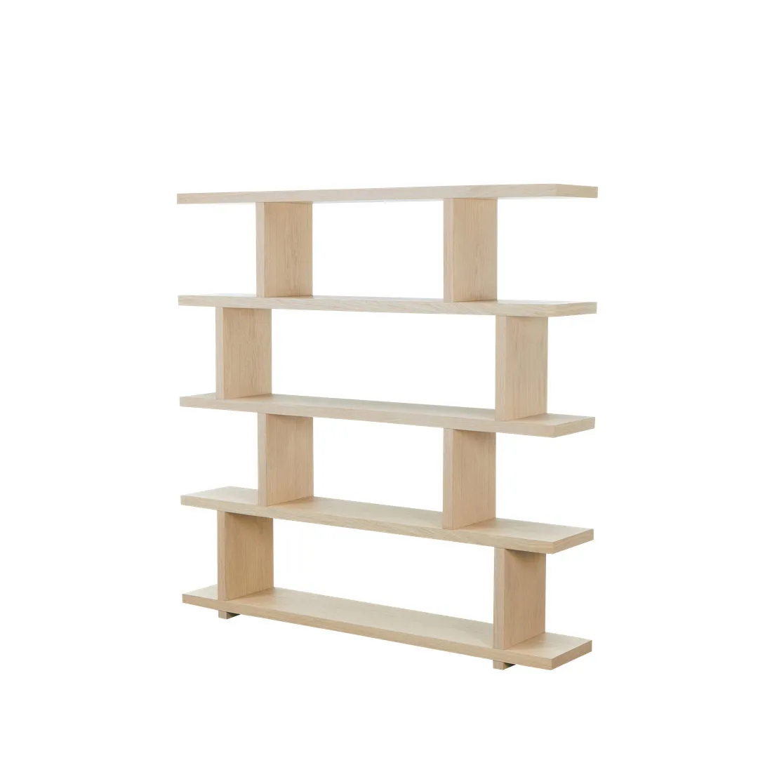 Annora 63" H x 63" W Geometric Bookcase AllModern Color: Natural