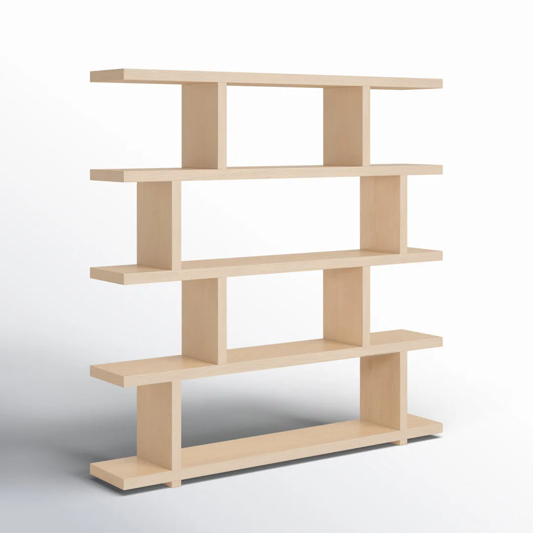 Annora 63" H x 63" W Geometric Bookcase AllModern Color: Natural