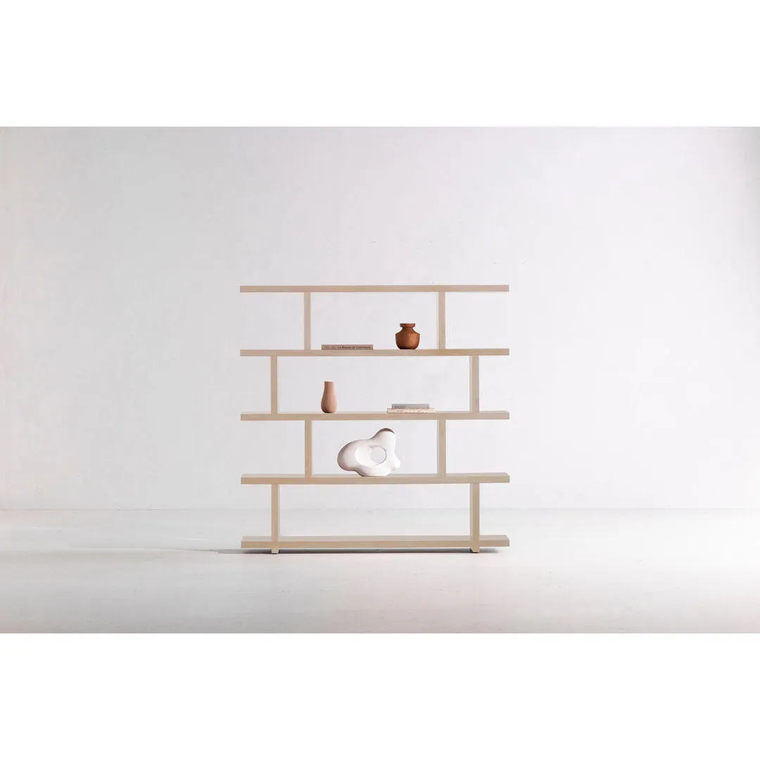 Annora 63" H x 63" W Geometric Bookcase AllModern Color: Natural