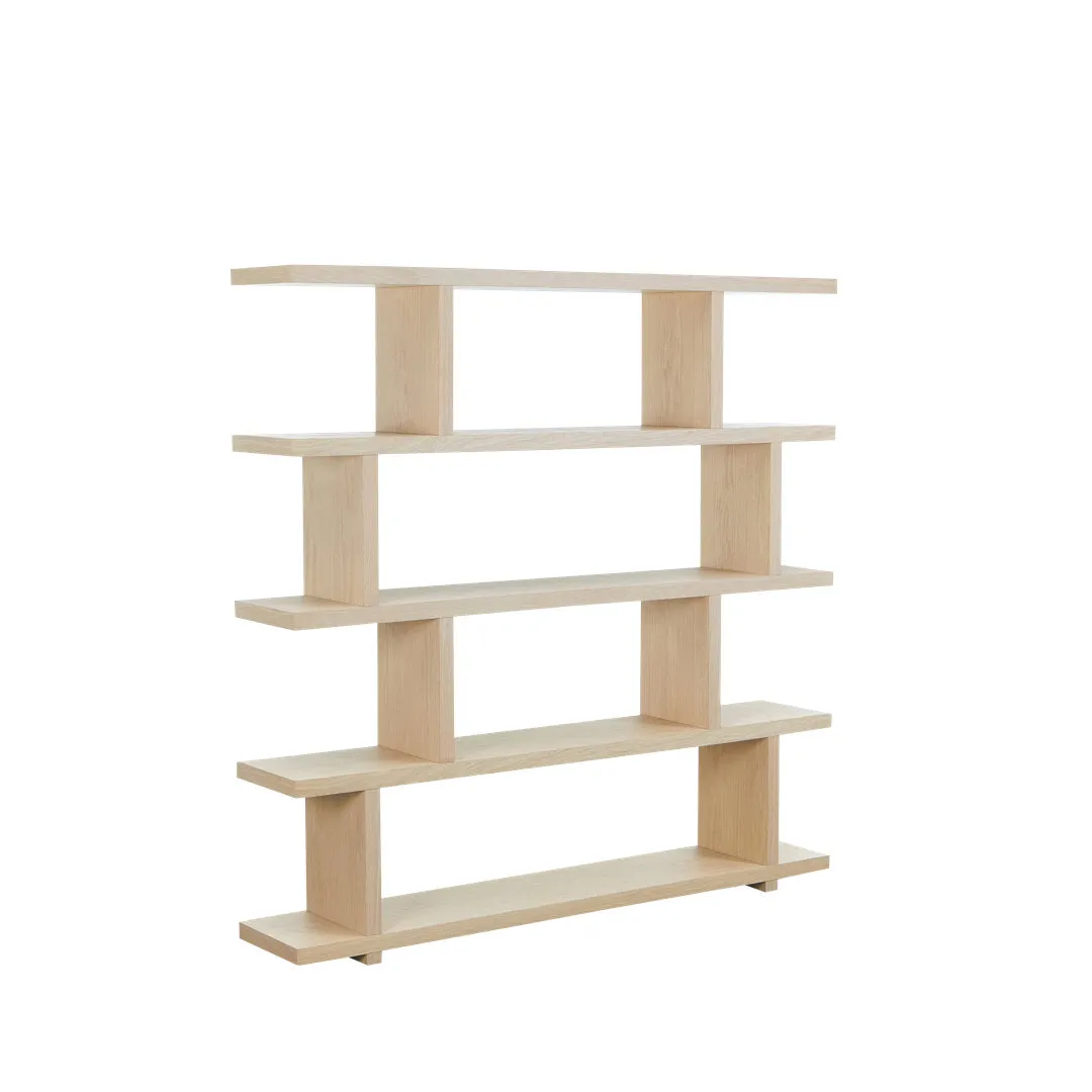 Annora 63" H x 63" W Geometric Bookcase AllModern Color: Natural