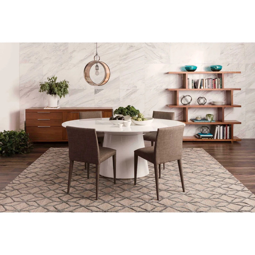 Annora 63" H x 63" W Geometric Bookcase AllModern Color: Walnut