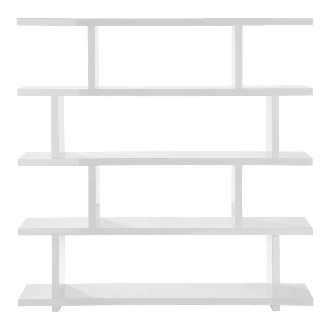 Annora 63" H x 63" W Geometric Bookcase AllModern Color: White