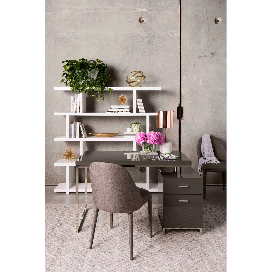 Annora 63" H x 63" W Geometric Bookcase AllModern Color: White