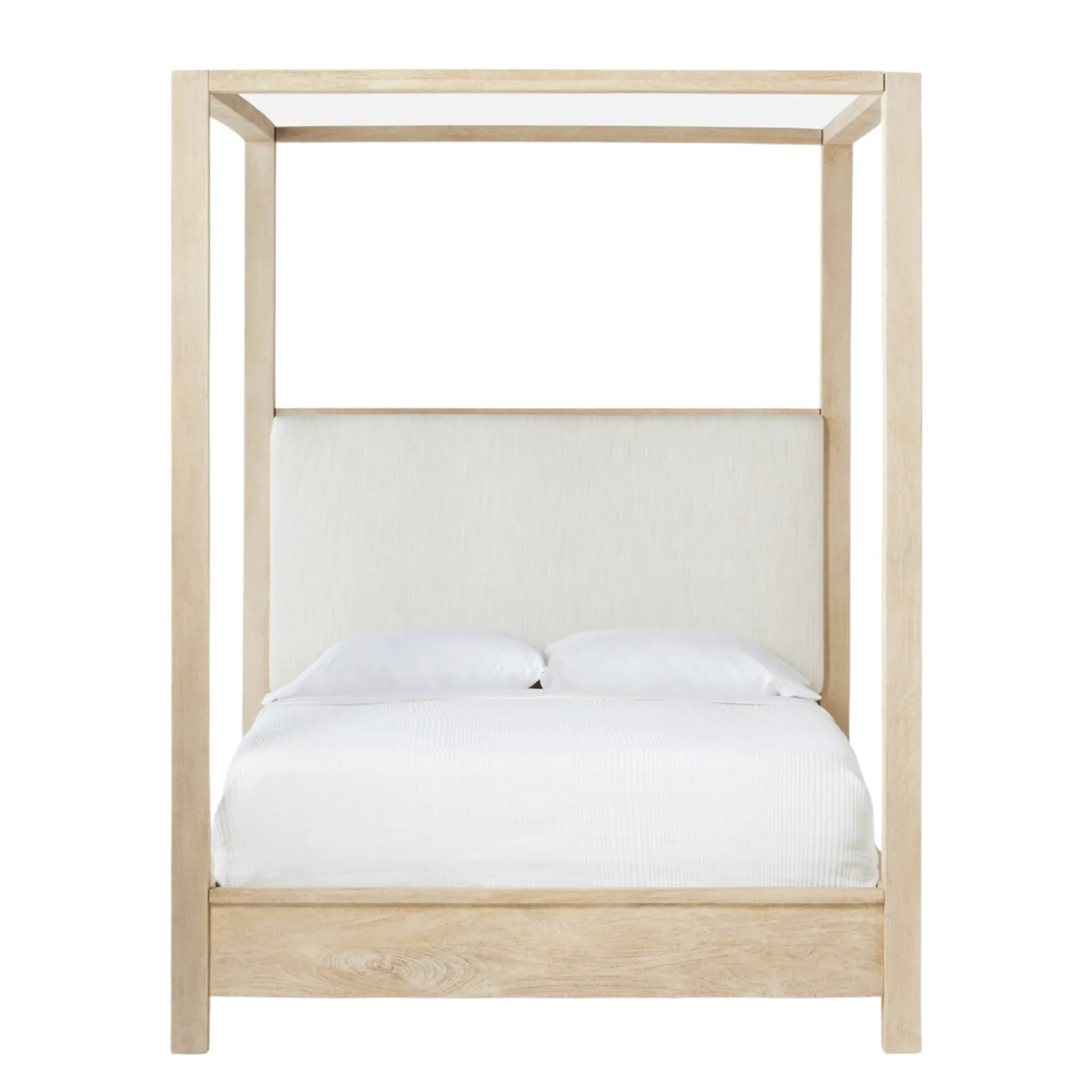 Augustine Beach House Canopy Bed - Bleached White