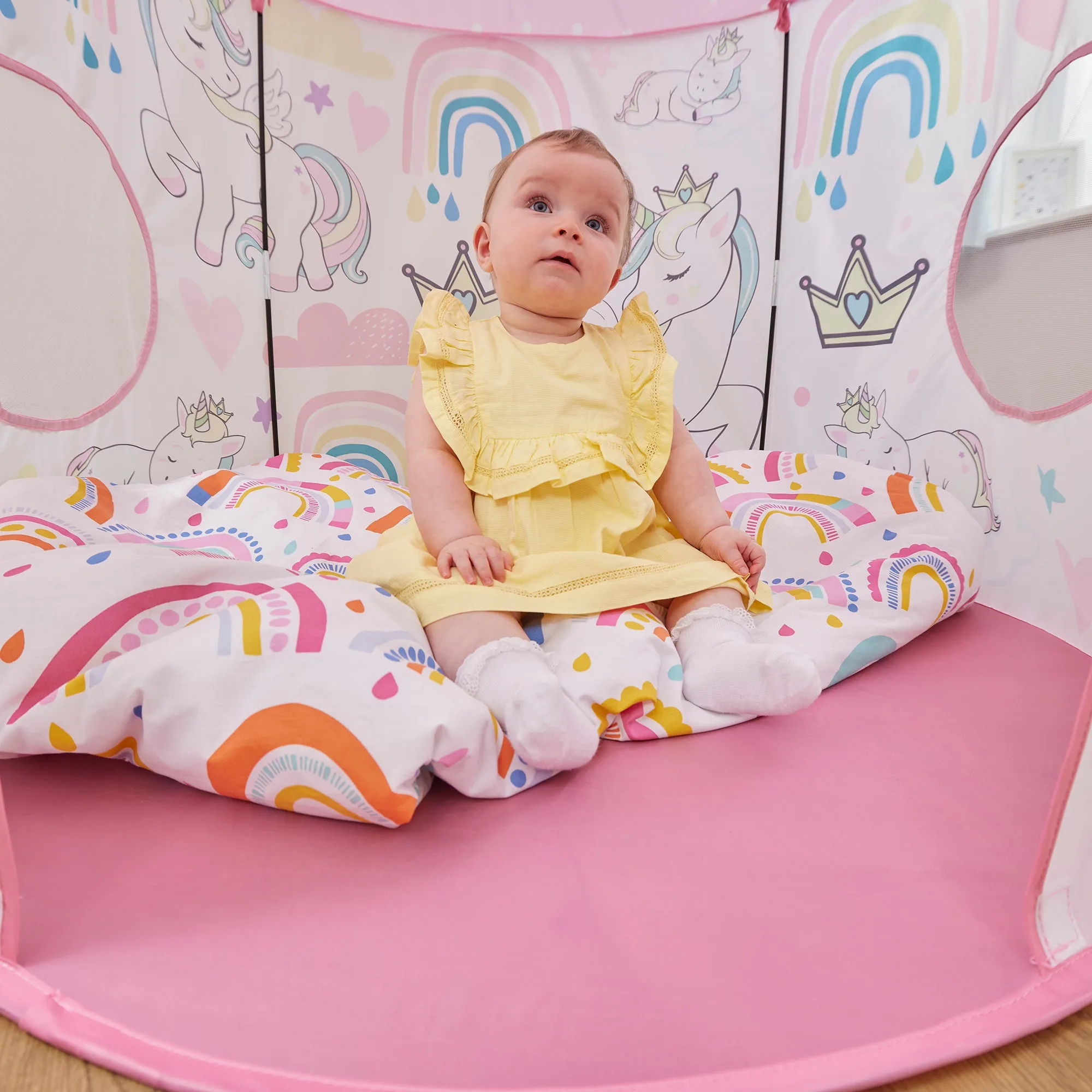 Austism-Friendly 2 Person Unicorn Pop-up Play Tent | Den | Storage Bag | 18m  