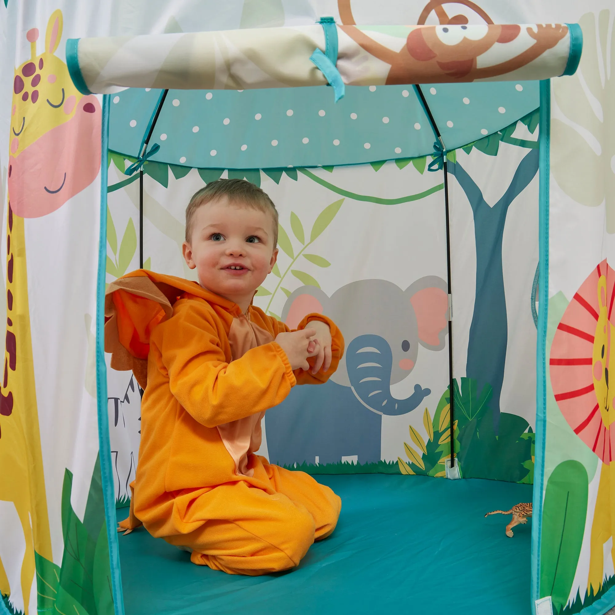 Austism-Friendly Kids 2 Person Jungle Pop-up Play Tent | Den | Storage Bag | 18m  