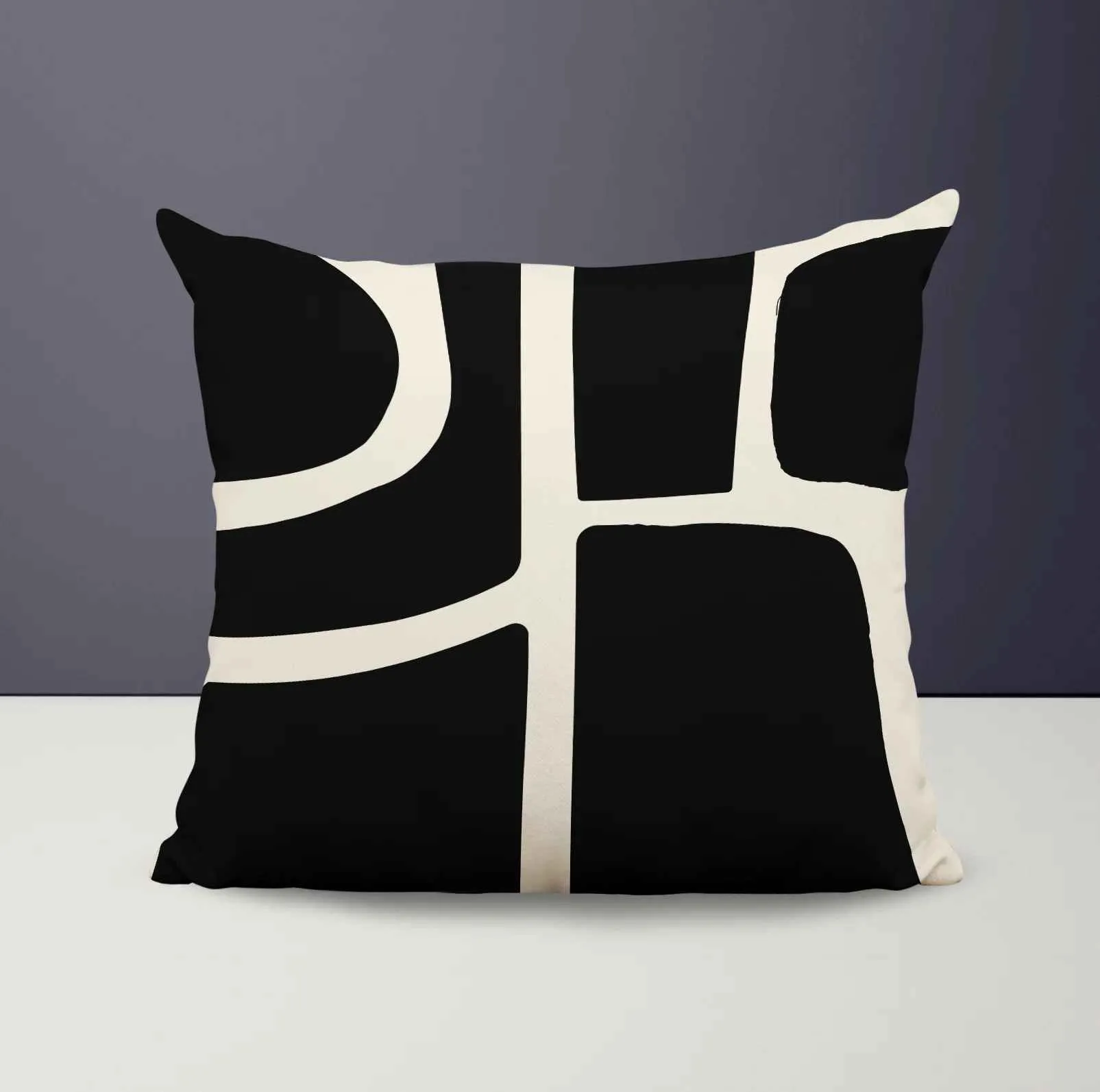 Banksy Abstract Spun Polyester Throw Pillow-17"x17"