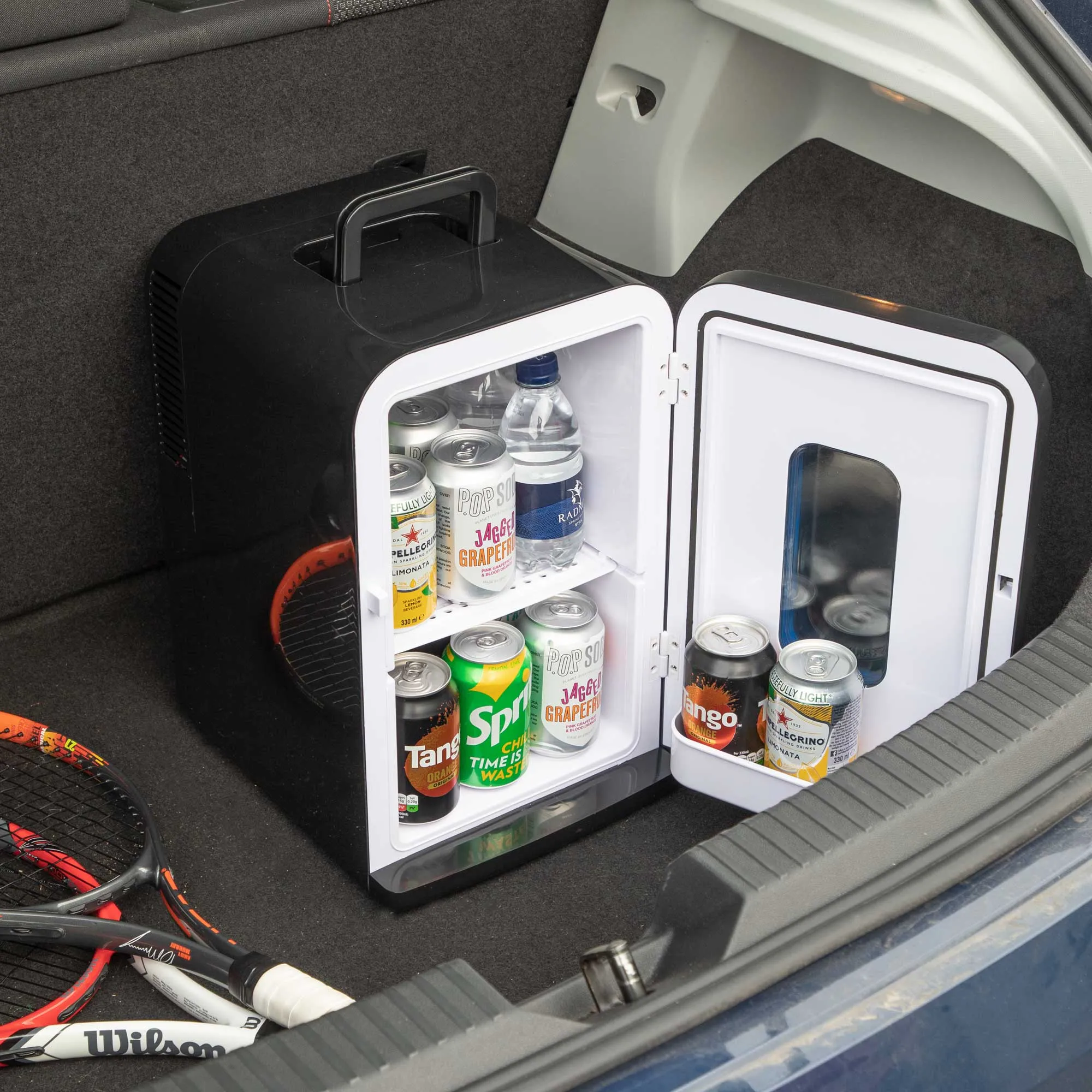 Baridi 15L Mini Fridge Cooler, 12V/230V, For Makeup, Cars, Bedrooms, Camping, Black - DH95