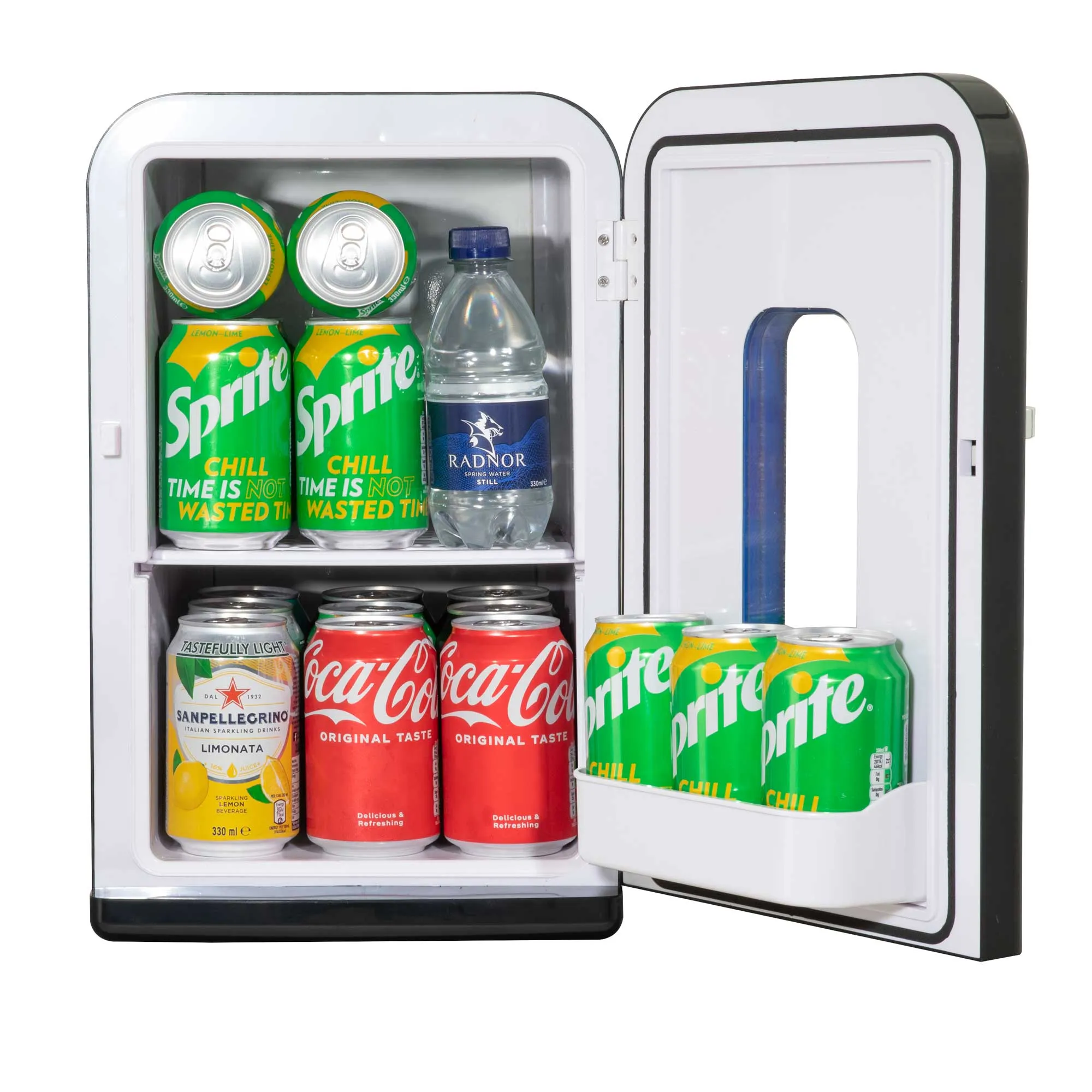Baridi 15L Mini Fridge Cooler, 12V/230V, For Makeup, Cars, Bedrooms, Camping, Black - DH95