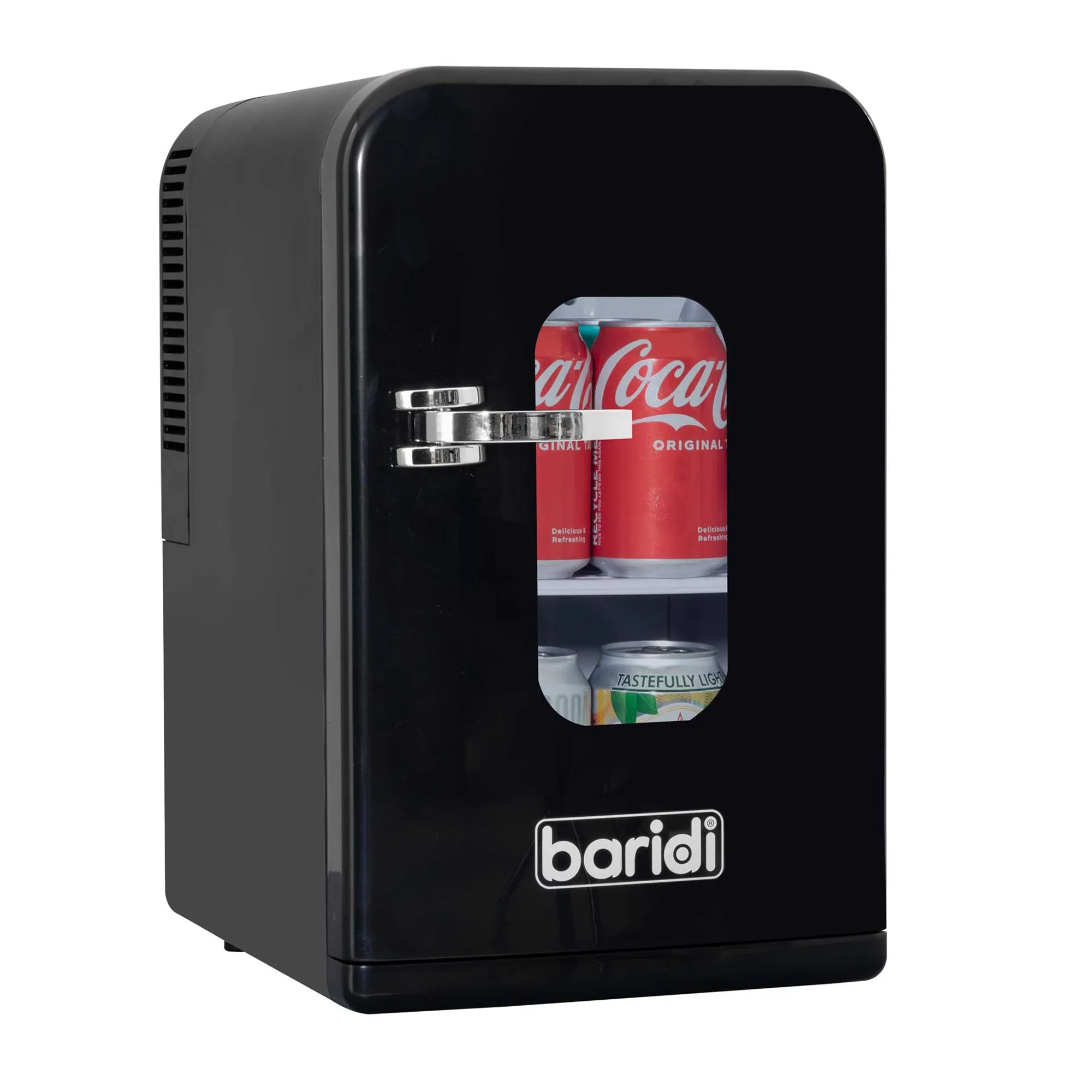 Baridi 15L Mini Fridge Cooler, 12V/230V, For Makeup, Cars, Bedrooms, Camping, Black - DH95