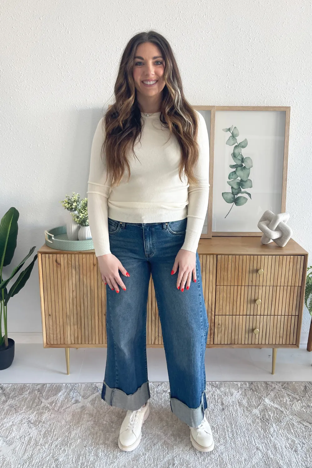 Basic Crew Neck Soft Knit Sweater