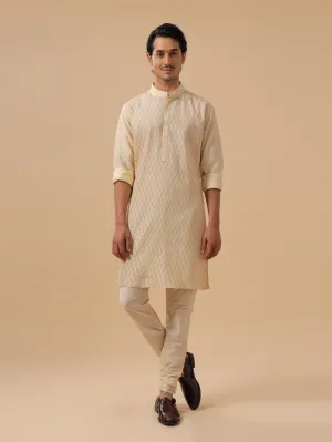 Beige Silk Kurta